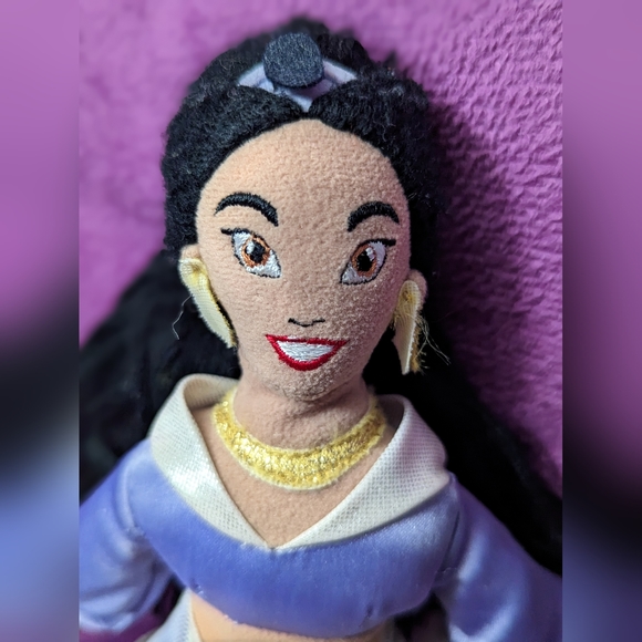 Aladdin Jasmine Genie Jafar Disney Store Bean Bag Plush Vintage 1999 8" Set - Picture 10 of 11